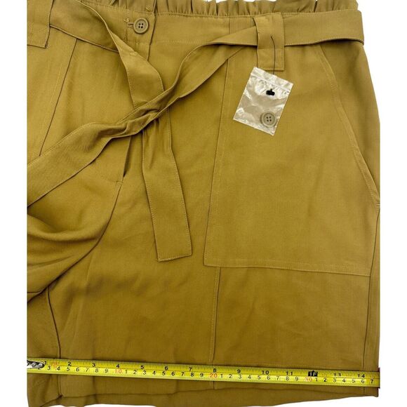 Nine West Women's High Rise Paperbag Shorts zipper closure with button SZ XL NEW - Picture 6 of 8